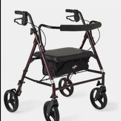 Medline MDS86800XWS Bariatric Rollator - Black 