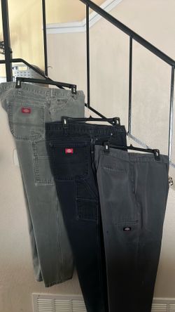 3 PAIR PREOWNED MENS DICKIES CARPENTER WORK JEANS PANTS 40x30