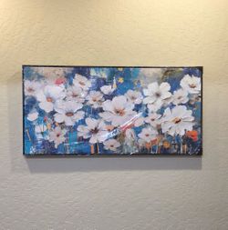 24" x 48" Flower Wall Art for Living Room Large Modern Wall Decor Canvas Paintings for Wall Decorations Bedroom Office Artwork Plum Blossom Art Prints