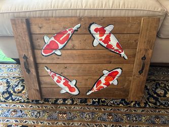 Custom Koi Art Piece Wood Panel