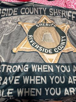 Riverside County Sheriff blanket