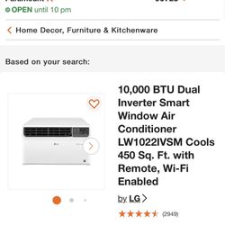 Aire Acondicionado LG 10000btu Dual Inverter 