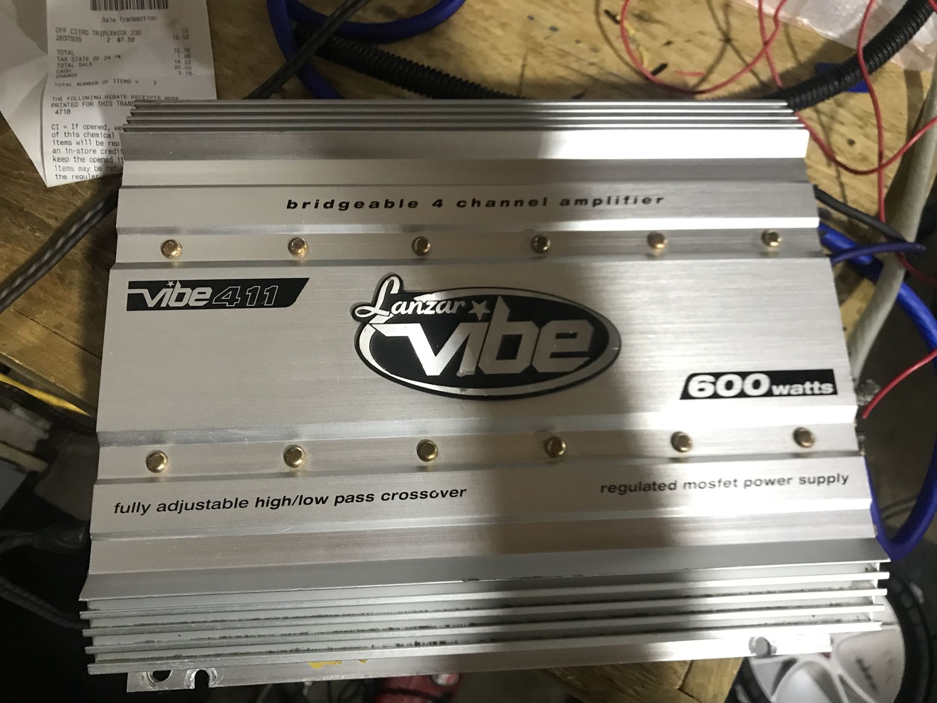 Lanzar Vibe 411 600 Watt 4 Channel Amplifier
