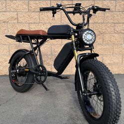 750W Dual Battery/Dual Rider-Electric E-bike, 26ah, 80 Mile Range(Long Seat) W/FREE Heavy Duty Chain Lock/Black Friday