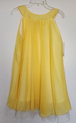 Girl's chiffon dress yellow size 12