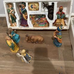 11 Piece Christmas Nativity Set, along with an additional 16 Christmas Decorative Pieces