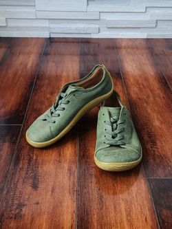 Vivobarefoot Addis Junior Leather Barefoot Shoes Olive Green EU 37J US 5.5Y Women's 7
