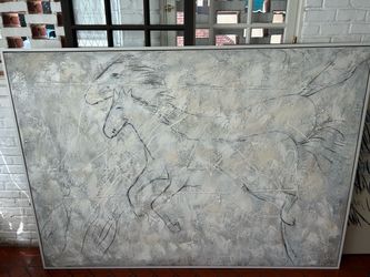 Large Horse Canvas Art, 6x7 ft