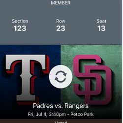 Padres 🆚 Rangers