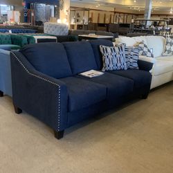 Cereal Blue Queen Sofa Sleeper January Special 20% Off 