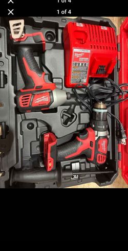 Milwaukee M18 18V Drill/ Driver & Impact Driver Combo Kit - Charger & Hard Case - No Batteries