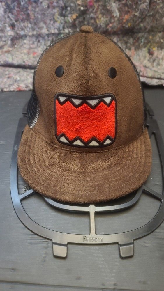 Domo NHK Monster Mascot Fuzzy Mesh Trucker Hat Snapback Rare 1(contact info removed) Adult Japan
