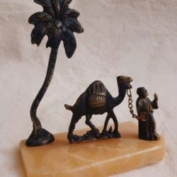 Brass Palm and Camel