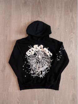 SP5DER OG WEB HOODIE BLACK (SIZE MEDIUM)