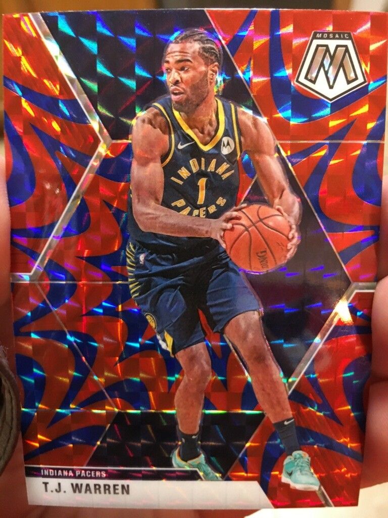 TJ Warren Blue Reactive Mosaic Card