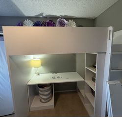 IKEA loft bed with desk