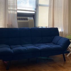 Blue Futon In Good Condition 