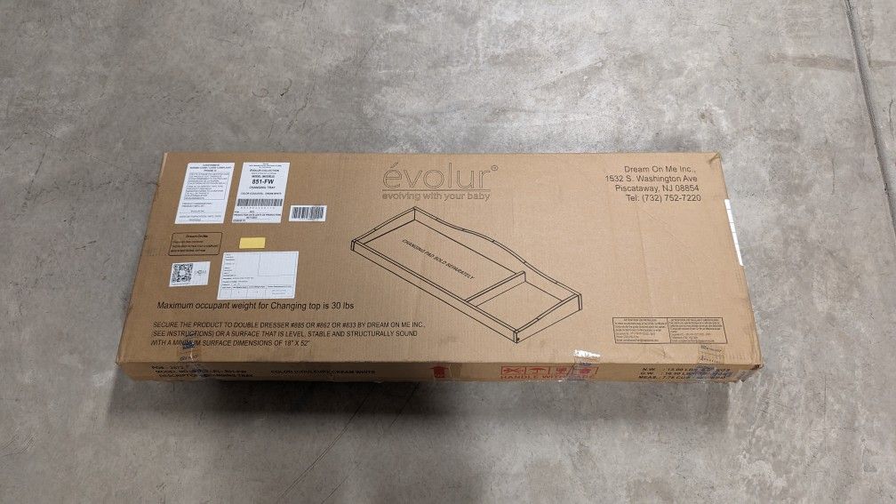 NEW Changing Tray Dresser Topper (Evolur Model851-FW)