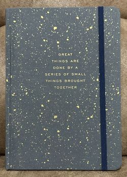 Navy Blue & Gold Splatter Notebook/ Journal