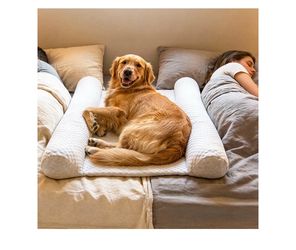 DenMate - The only On-Bed Dog-Bed that goes on Your Masterbed for Dogs that Love to Sleep with You. Helps Stabilize Nighttime Movement so You and Your