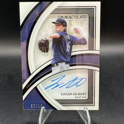 Logan Gilbert 2022 Panini Immaculate Collection Shadowbox Gold Auto #’d /10