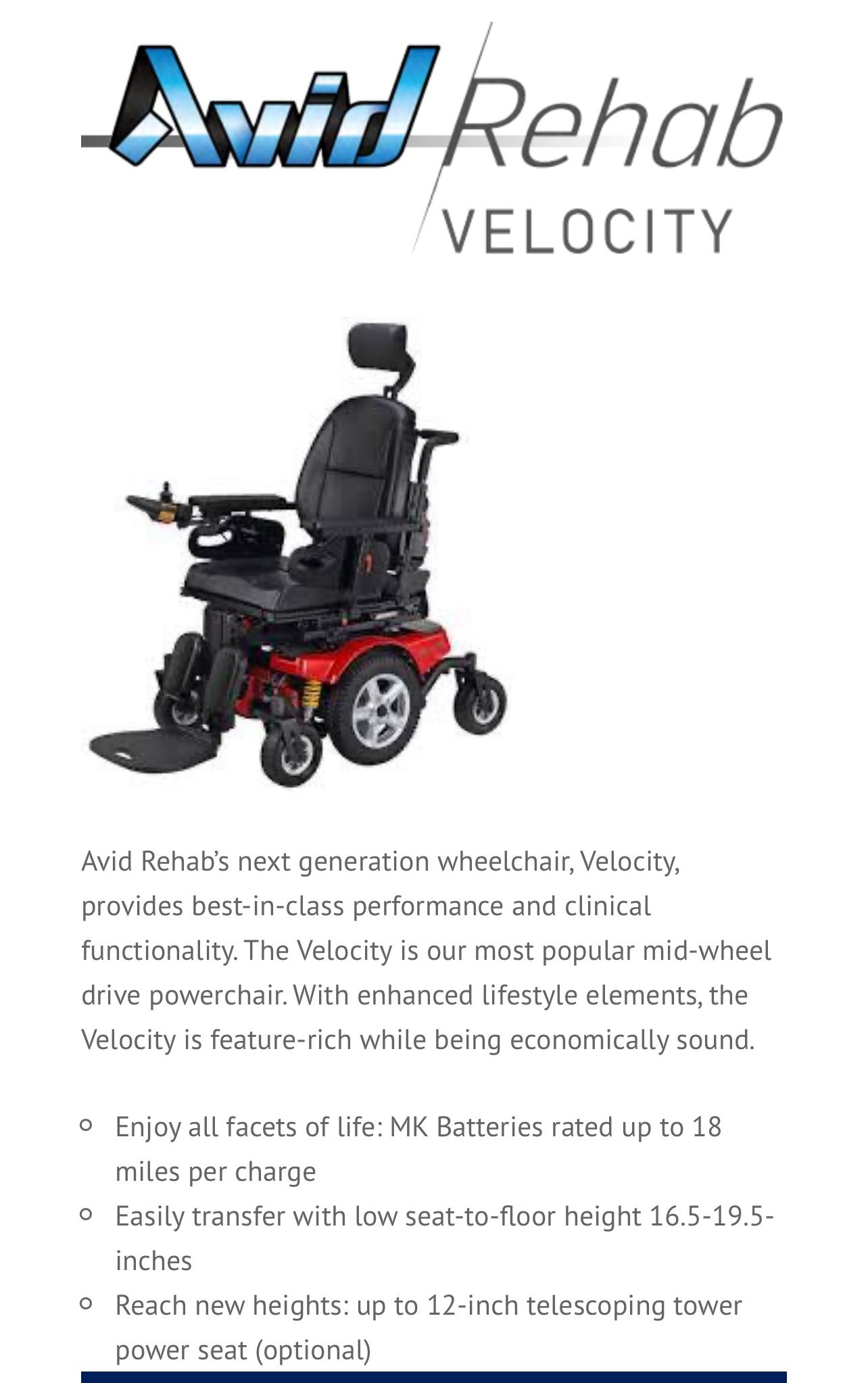 Avid Rehab Velocity