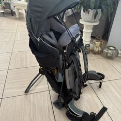 Deuter Kid Comfort 3 Hiking Backpack Child Carrier Gray Rain Sun Shade