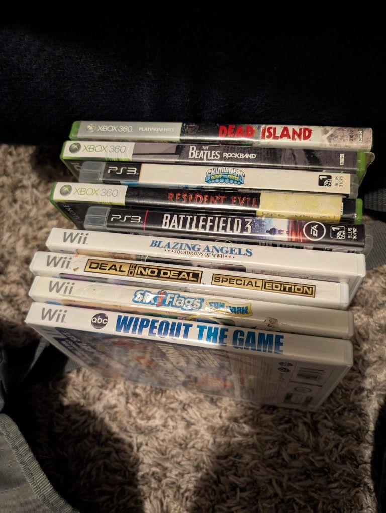 Stack Of Assorted Games