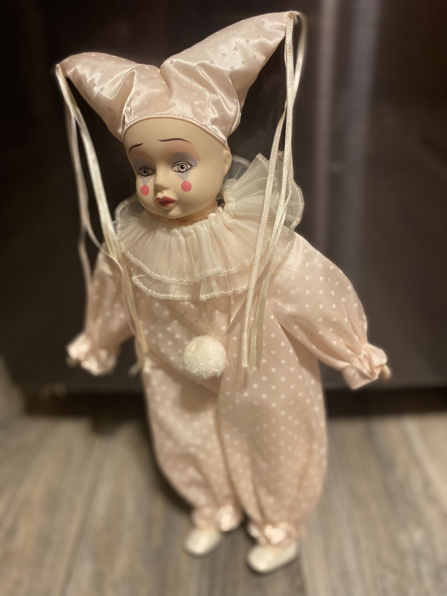 Porcelain Harlequin Doll