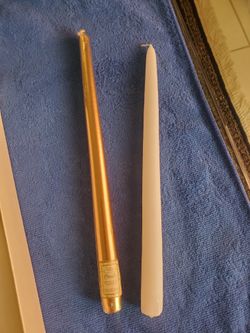 Allure Gold 12" Tapers & Patrician White 12" Tapers
