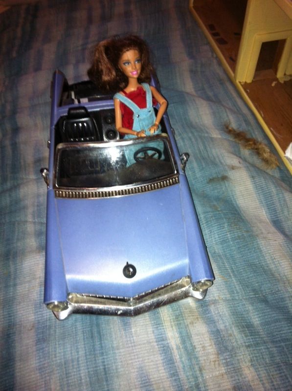 Barbie Cadillac with dog