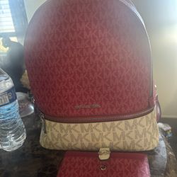 Michael Kors, backpack and wallet