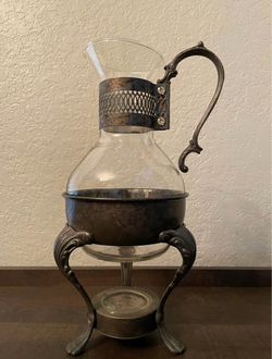 Vintage coffee pot carafe and stand
