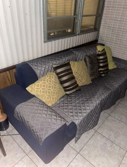Blue sofa