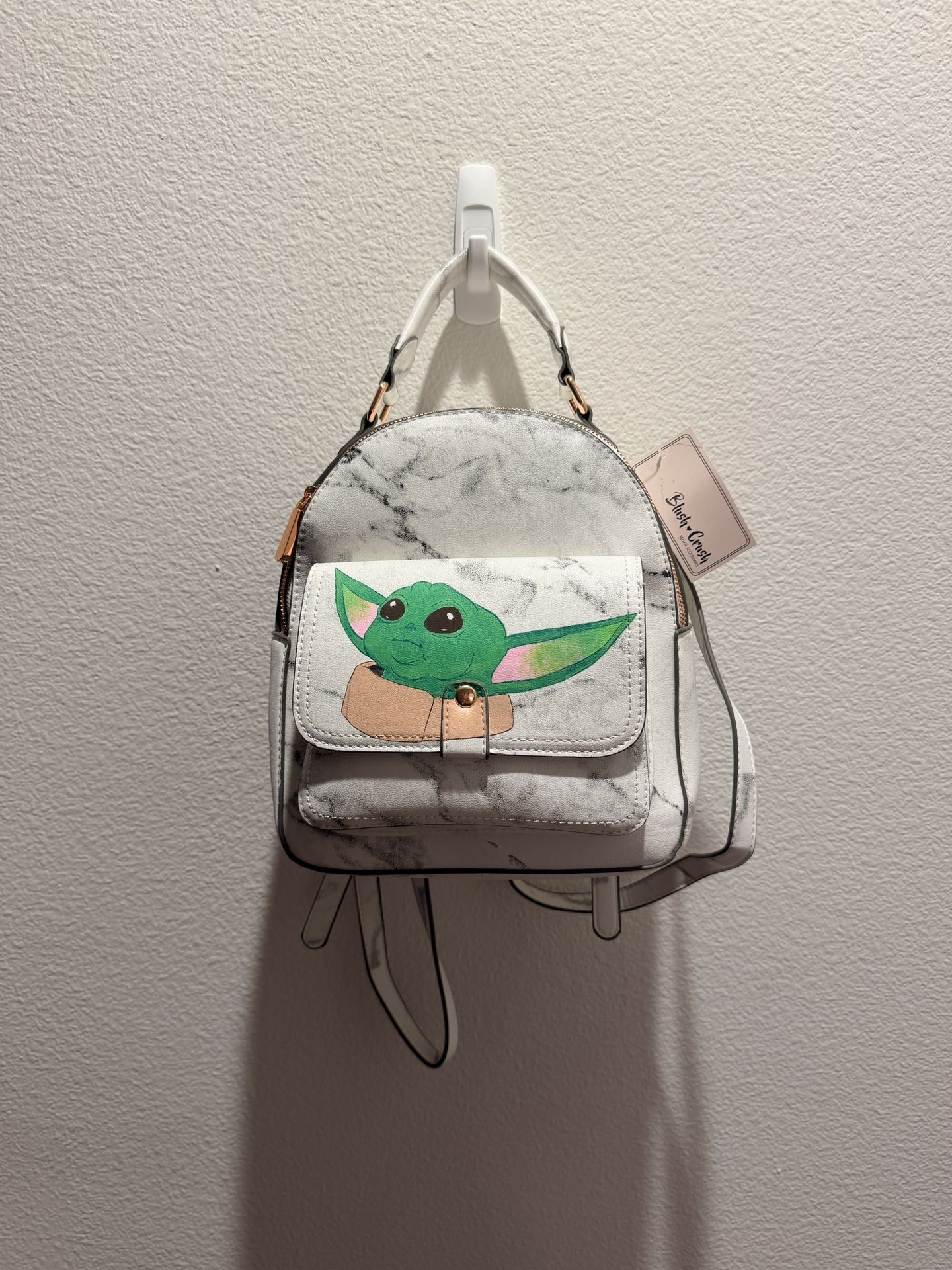 Hand Painted Grogu Disney Star Wars The Mandalorian Baby Yoda Backpack