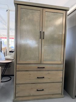 Wood Armoire with Drawers