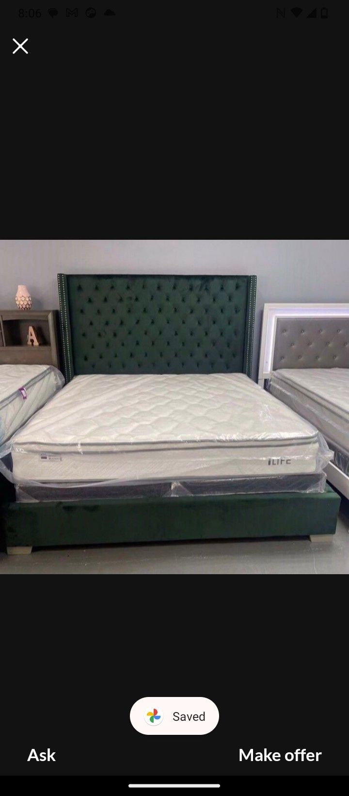 New King Size Bed With Promotional Mattress And Box spring Free Delivery 