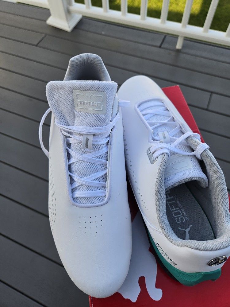 White PUMA MERCEDES PETRONAS MOTORSPORT SHOES
