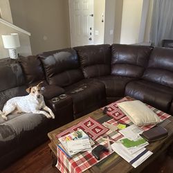 Leather Sectional - lazy boy brand