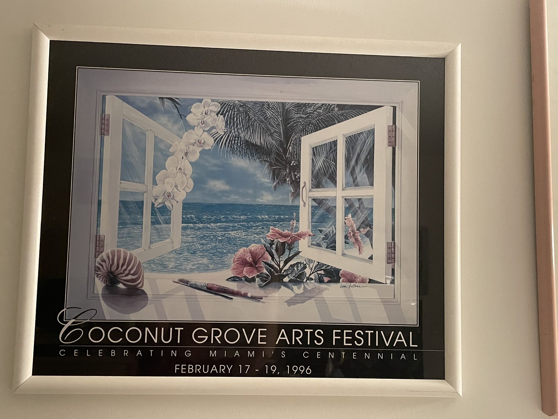 1996 Coconut Grove Arts Festival Framed Poster By Lynn Fectean