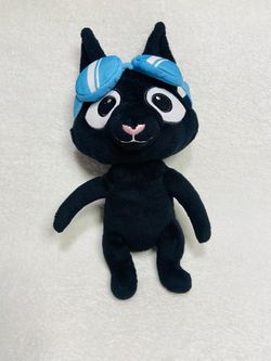 9” Ikea Kitty Plush Black Cat Goggles Plush