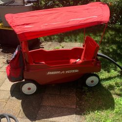 Radio Flyer Wagon with canopy and Backpack Cooler 