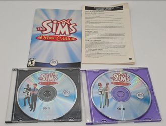 The Sims Deluxe Edition PC (2002) - Complete 2 Disc Set with Manuals