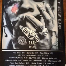 ASAP Rocky Record Release Poster 2015 At Long Last ASAP *20.00* 30" x 20 on Heavy Stock
