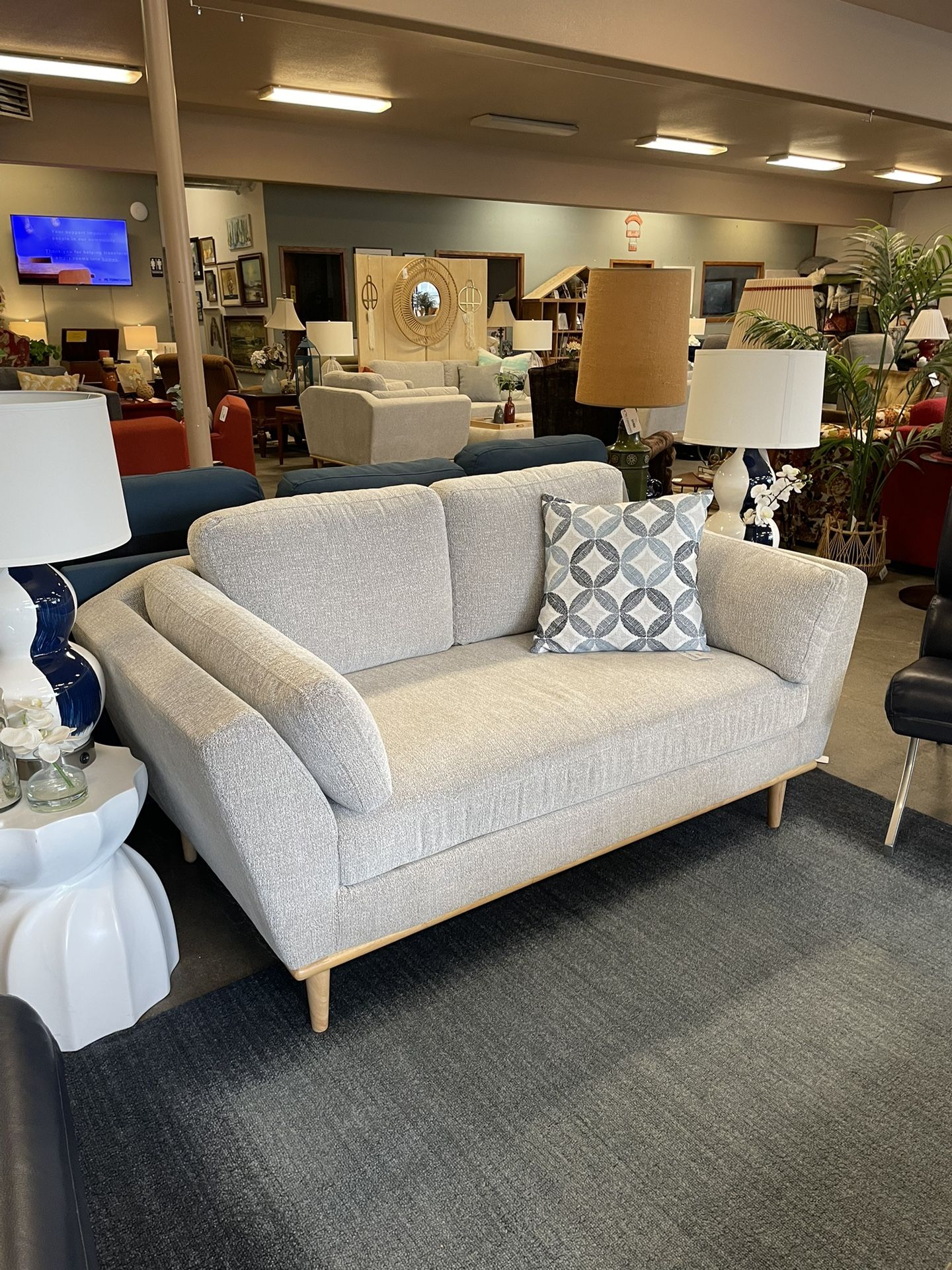 Brand New Mid-Mod Inspired Loveseat