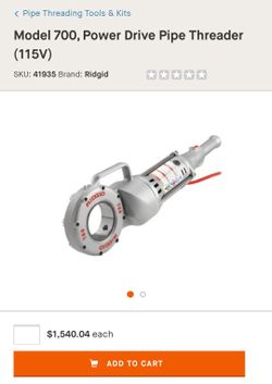 Ridgid 700 Pipe Treader Brand New In Box.