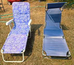 Lawn Lounger Tri Fold Chair Aluminum Tube