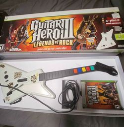 Guitar Hero III Legends of Rock Xbox 360 with X-plorer Guitar Controller and game