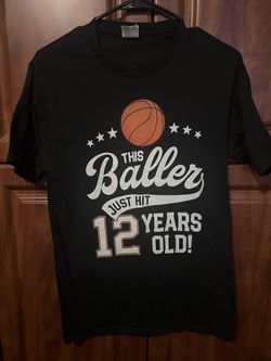 Boys Basketball Birthday Shirt Size Small. 12 Years Old Shirt