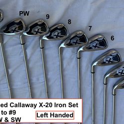 Left Handed Callaway X-20 Iron Set